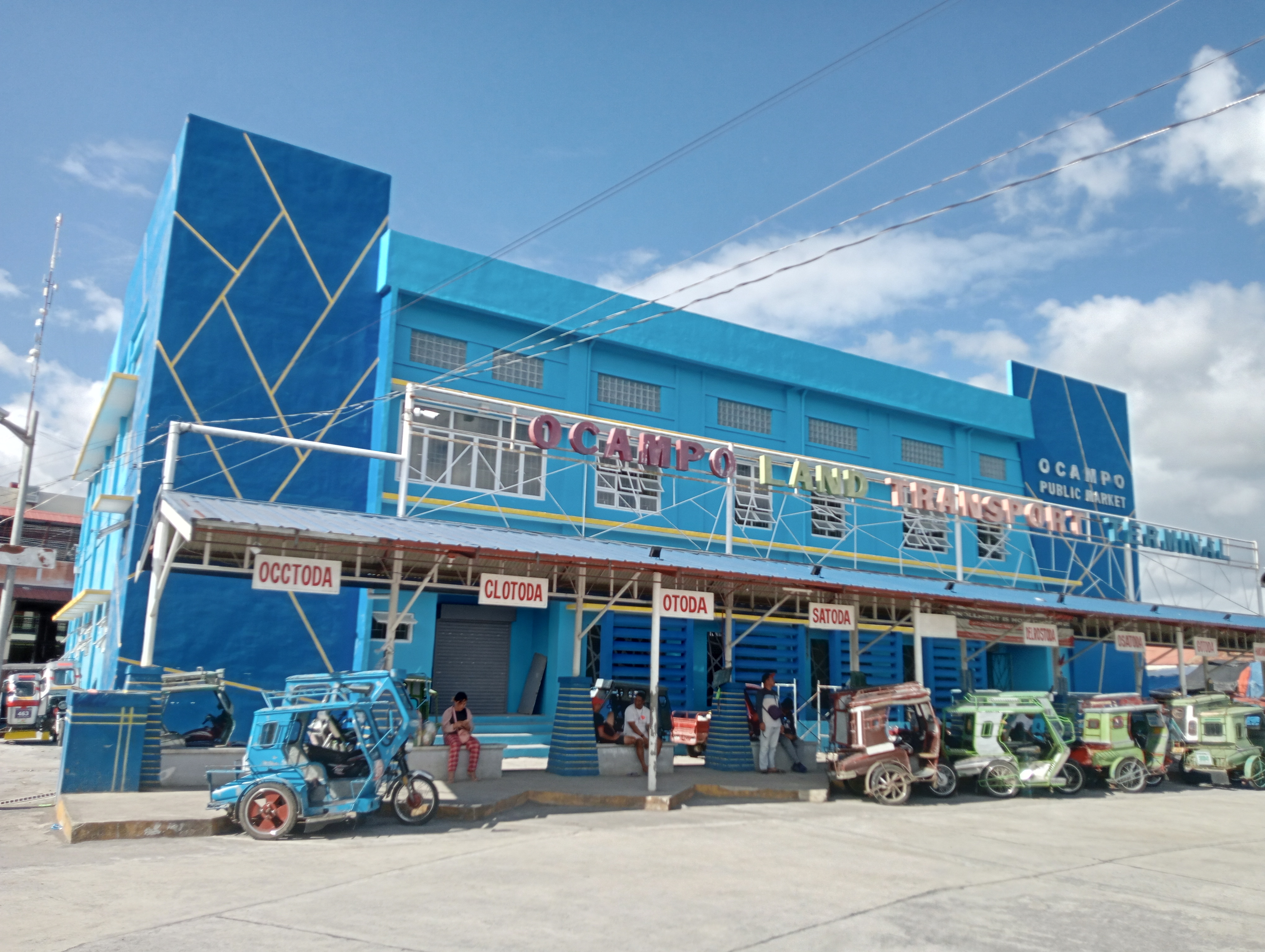 Concrete evacuation center during typhoon