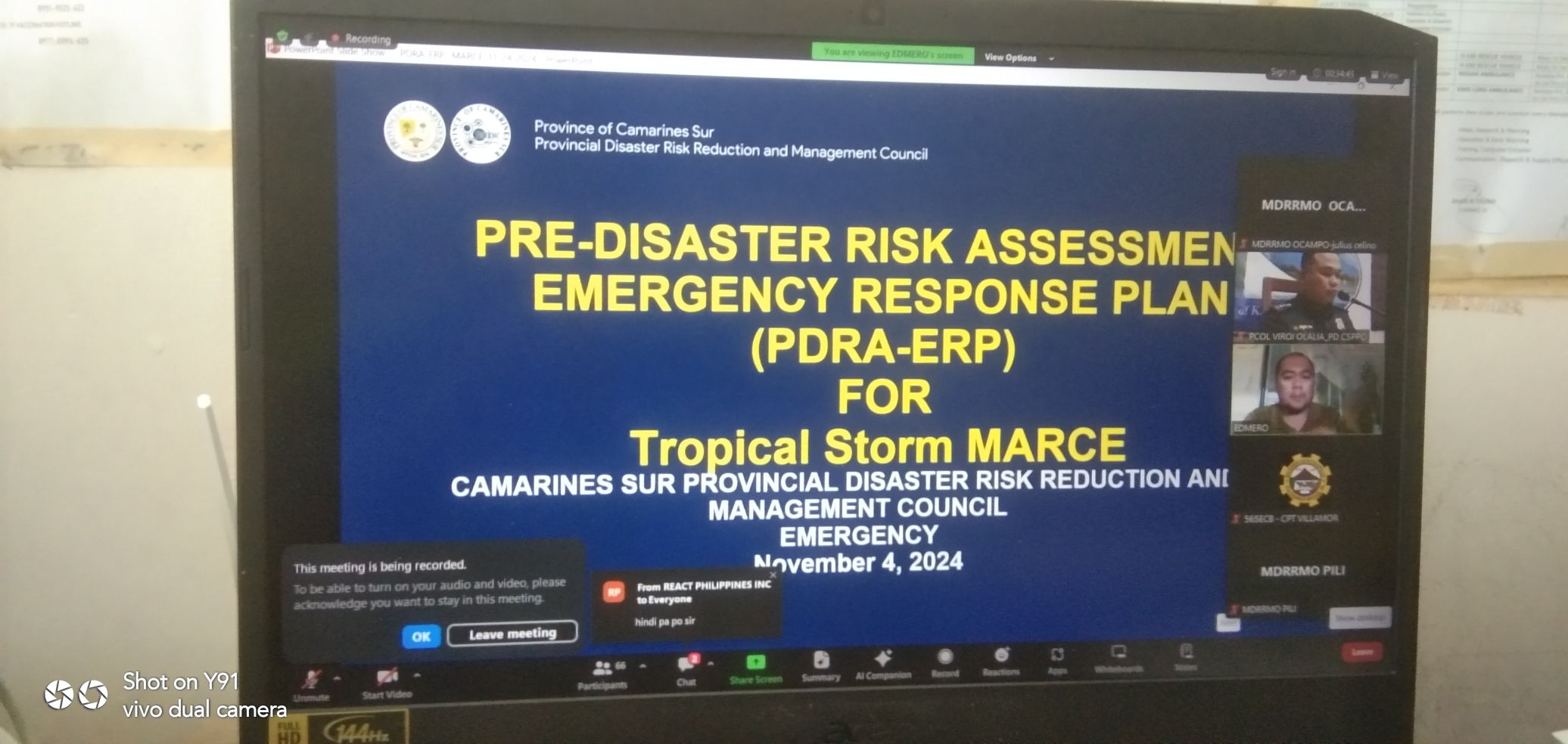 IRMT team preparing for disaster response