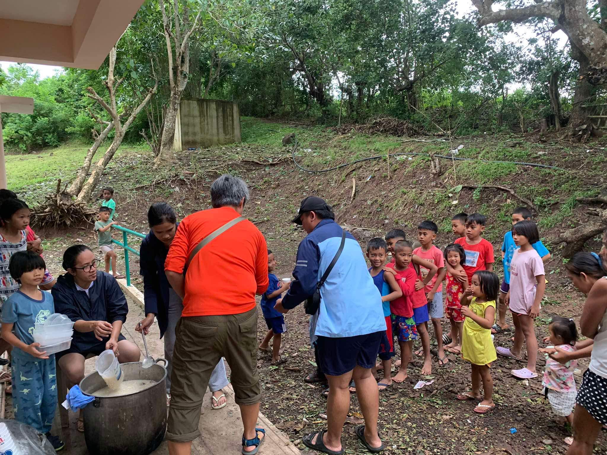 Overcrowded restrooms in an evacuation center
